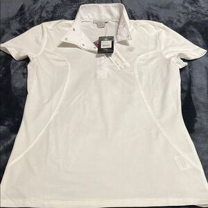 Ariat White Fitted English Equestrian Show Shirt